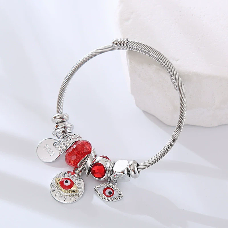 Wholesale Diamondencrusted Alloy Heartshaped Adjustable Bracelet For Unisex Fashion Jewelry - Image 6
