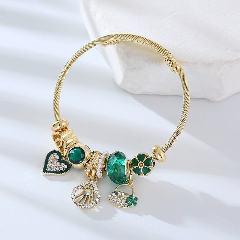 Wholesale Diy Alloy Heart Diamond Adjustable Unisex Bracelet - Image 2