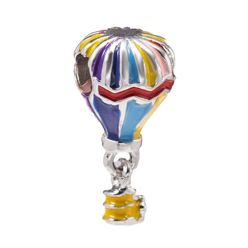 Wholesale Diy Jewelry Loose Beads Metal Electroplated Totem Pattern Hot Air Balloon Cartoon Animal Beads - Image 12