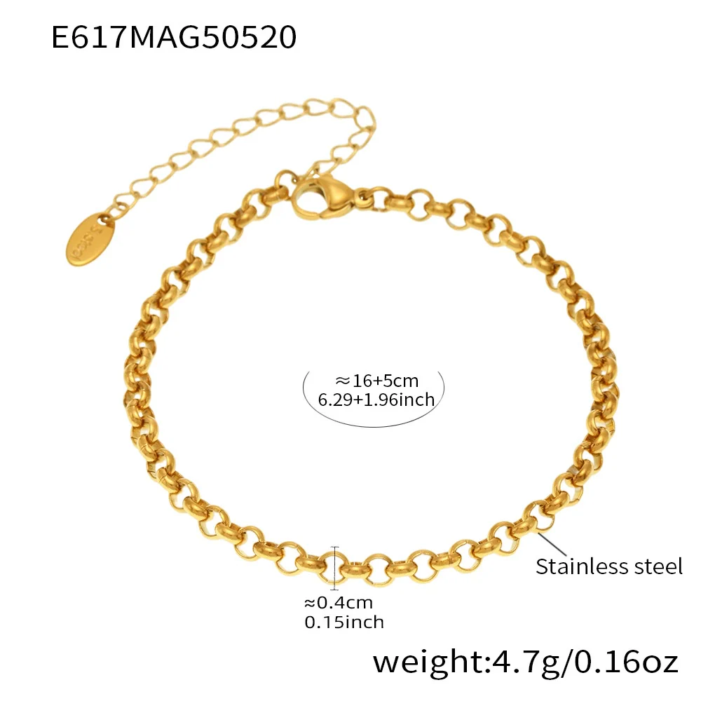 Wholesale Diy Ocean Style Stainless Steel Geometric Ferris Wheel Seahorse Starfish Fish Tail Shell Flying Fish Pendant Bracelet For Women Electroplated - Image 7