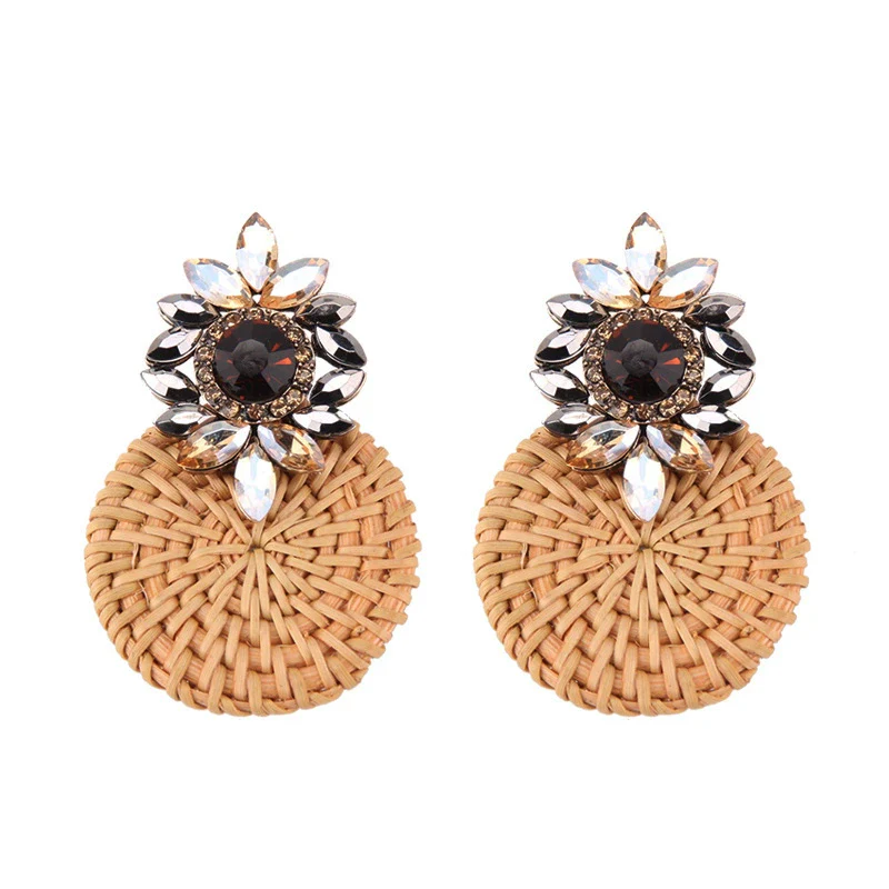 Wholesale Ear Jewelry Bamboo Woven Geometric Diamond Design - Image 15