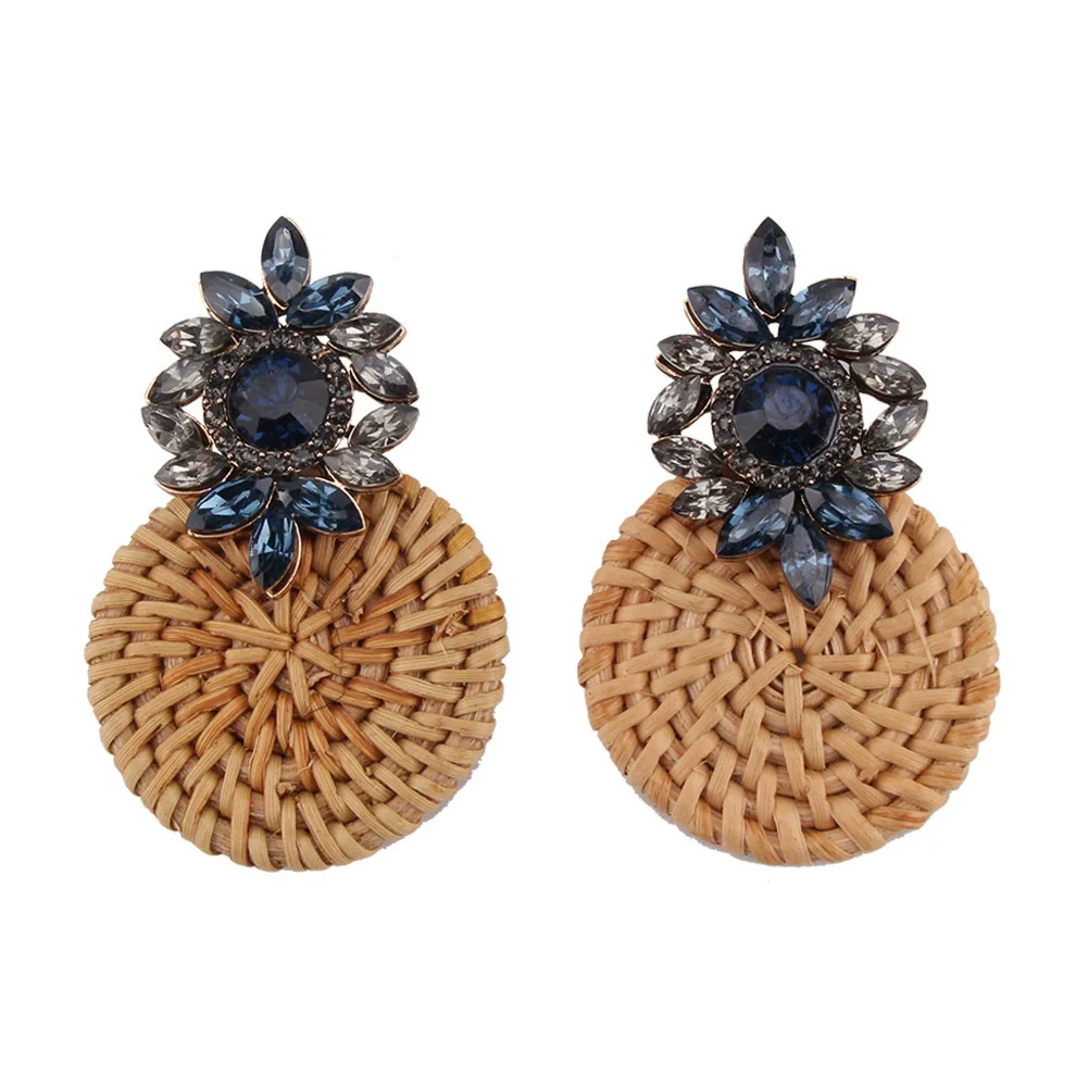 Wholesale Ear Jewelry Bamboo Woven Geometric Diamond Design - Image 7