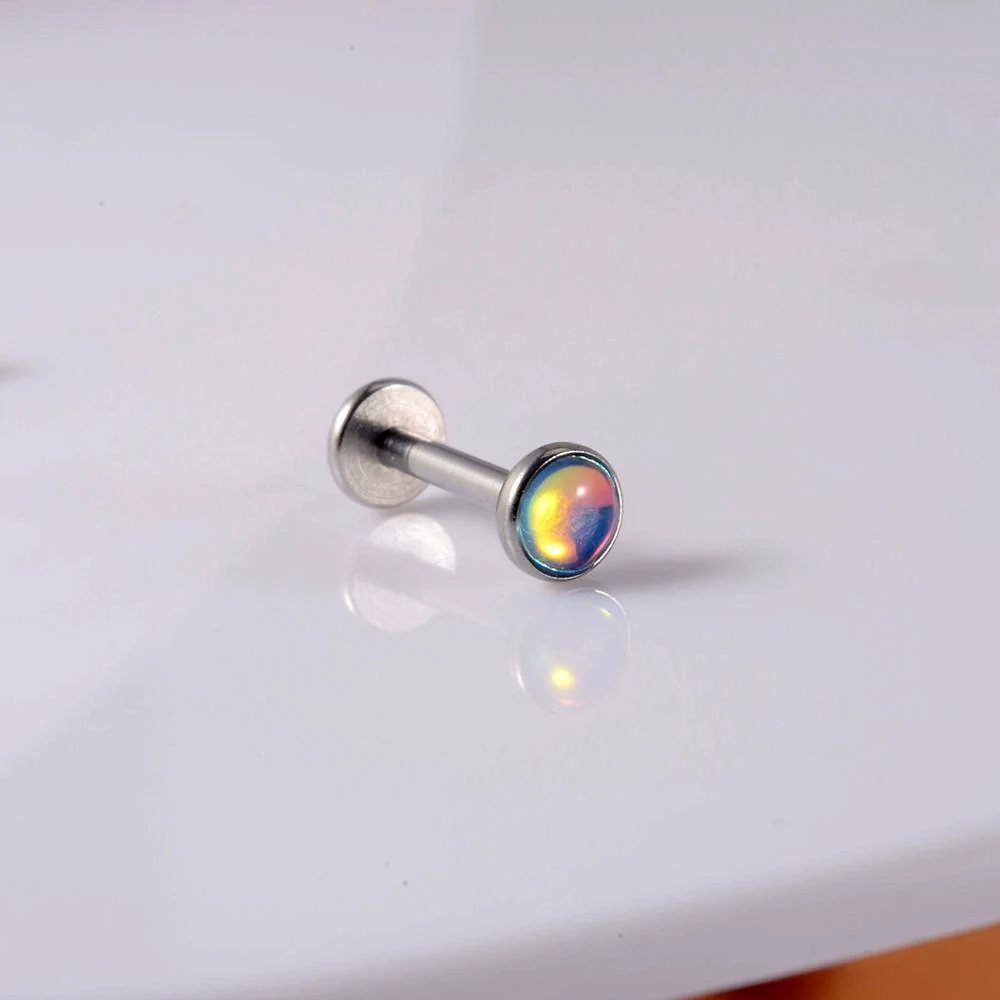 Wholesale Ear Nail Stainless Steel Gold Plated Inlaid With Artificial And Semiprecious Stones Geometric Style - Image 6
