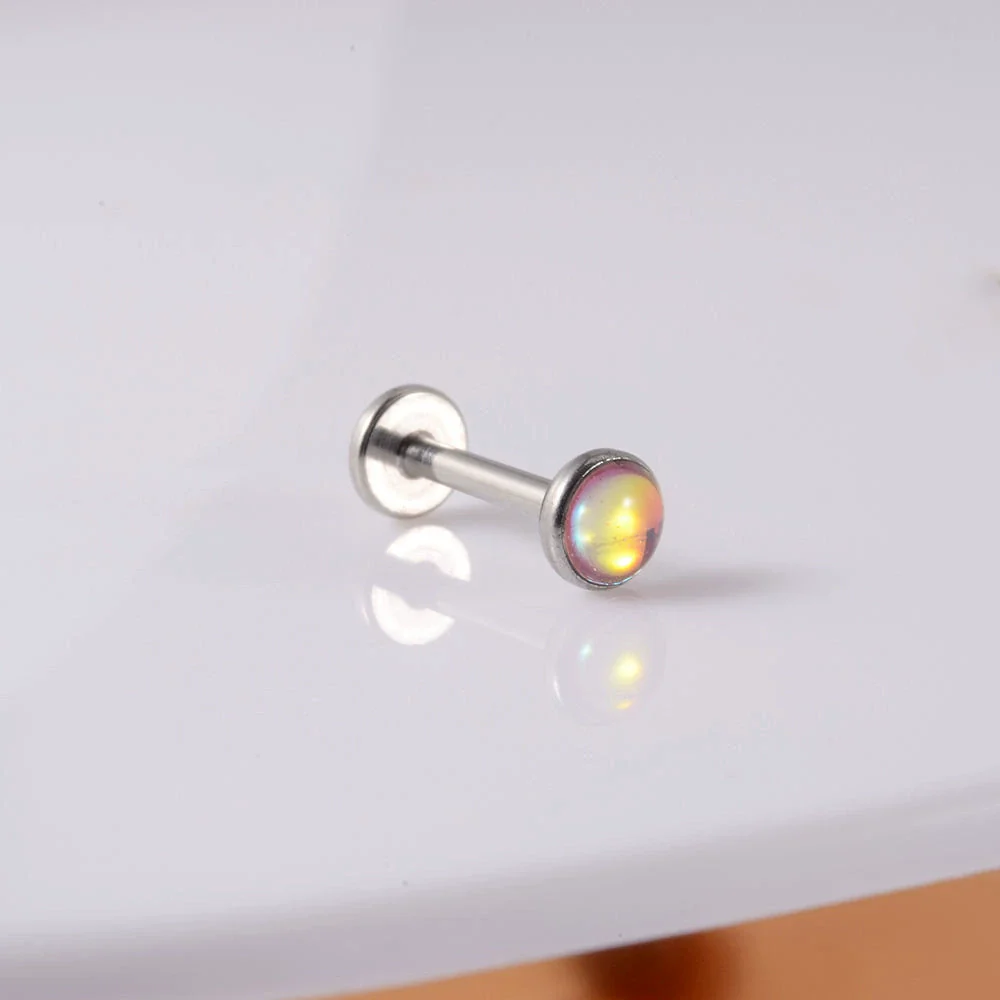 Wholesale Ear Nail Stainless Steel Gold Plated Inlaid With Artificial And Semiprecious Stones Geometric Style - Image 7