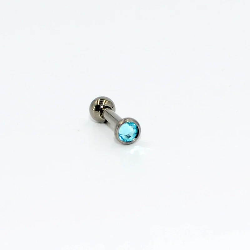 Wholesale Ear Nails And Cartilage Nails G23 Pure Titanium Cz Gemstone Electroplated - Image 7