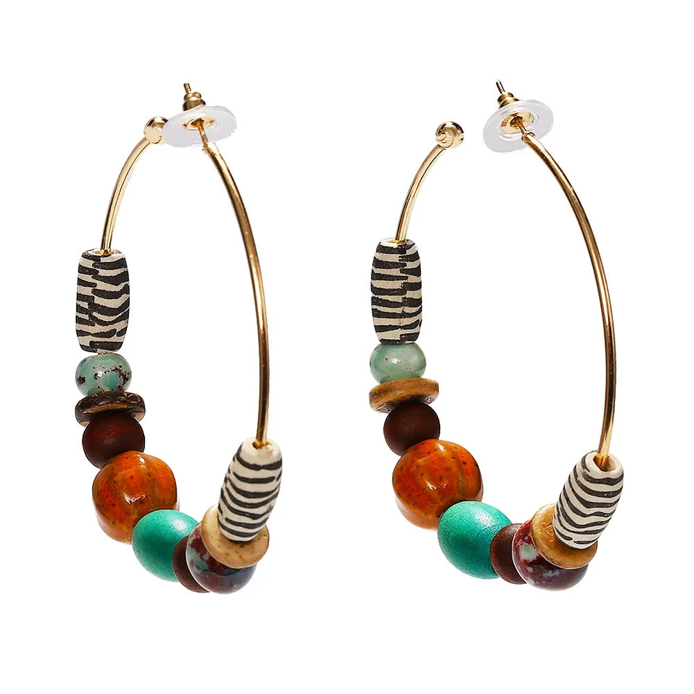 Wholesale Earrings Alloy Acrylic Shell Pearl Geometric Style Electroplating Women's - Image 7