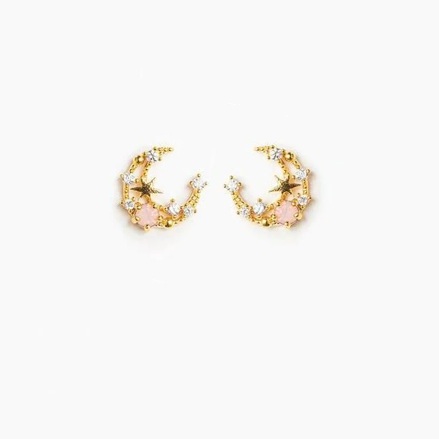 Wholesale Earrings Brass 18K Zircon Star Pattern Set - Image 5