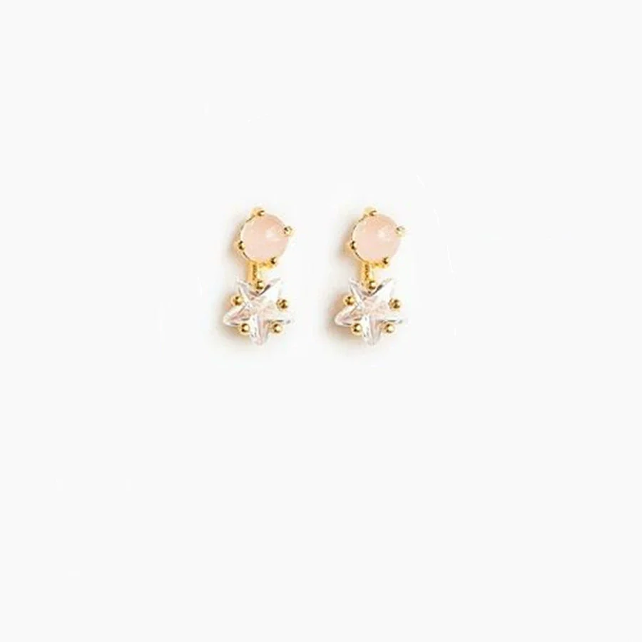 Wholesale Earrings Brass 18K Zircon Star Pattern Set - Image 6