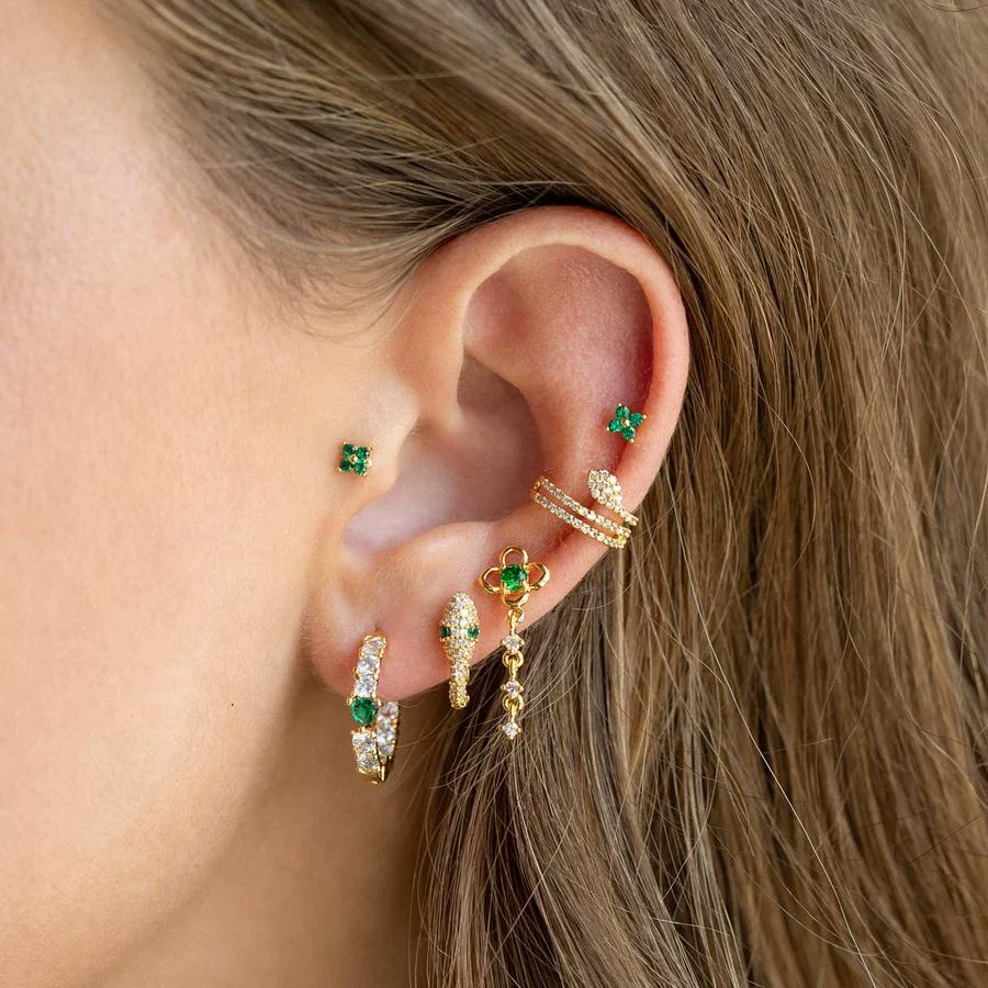 Wholesale Earrings Brass Plant Flowers Style Flower Modeling Electroplating - Image 2
