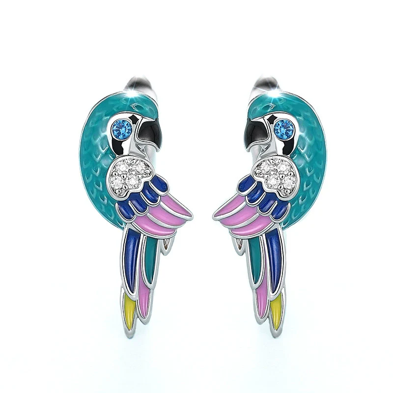 Wholesale Earrings Copper Animal Zodiac Geometric Zircon Jewelry Lovely Style