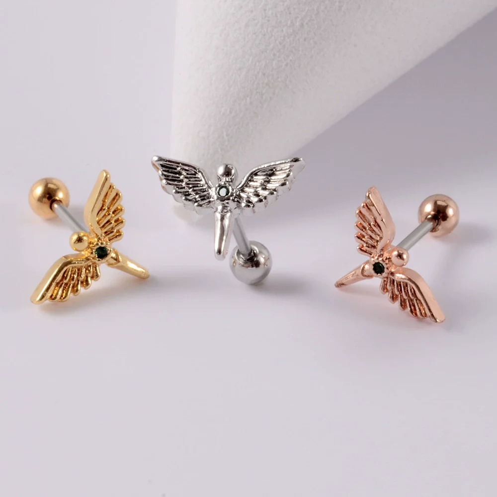 Wholesale Earrings Copper Candycolored Dreamchasing Dragonfly Animal Electroplated Heart Shape - Image 7