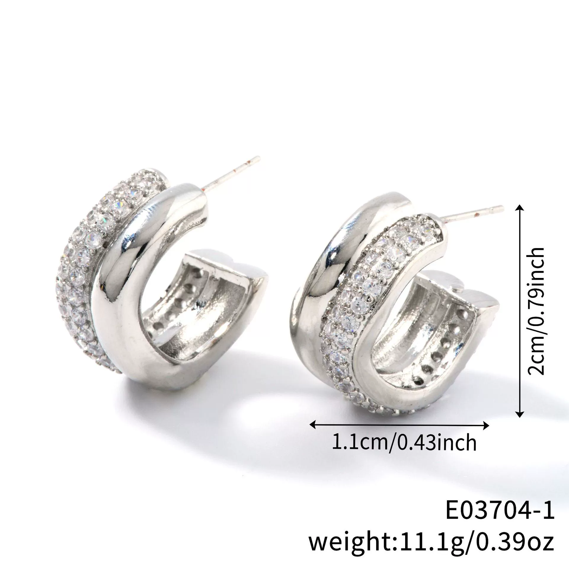 Wholesale Earrings Copper Geometric Crescentshaped Electroplating Elegant Retro Women's - Image 6
