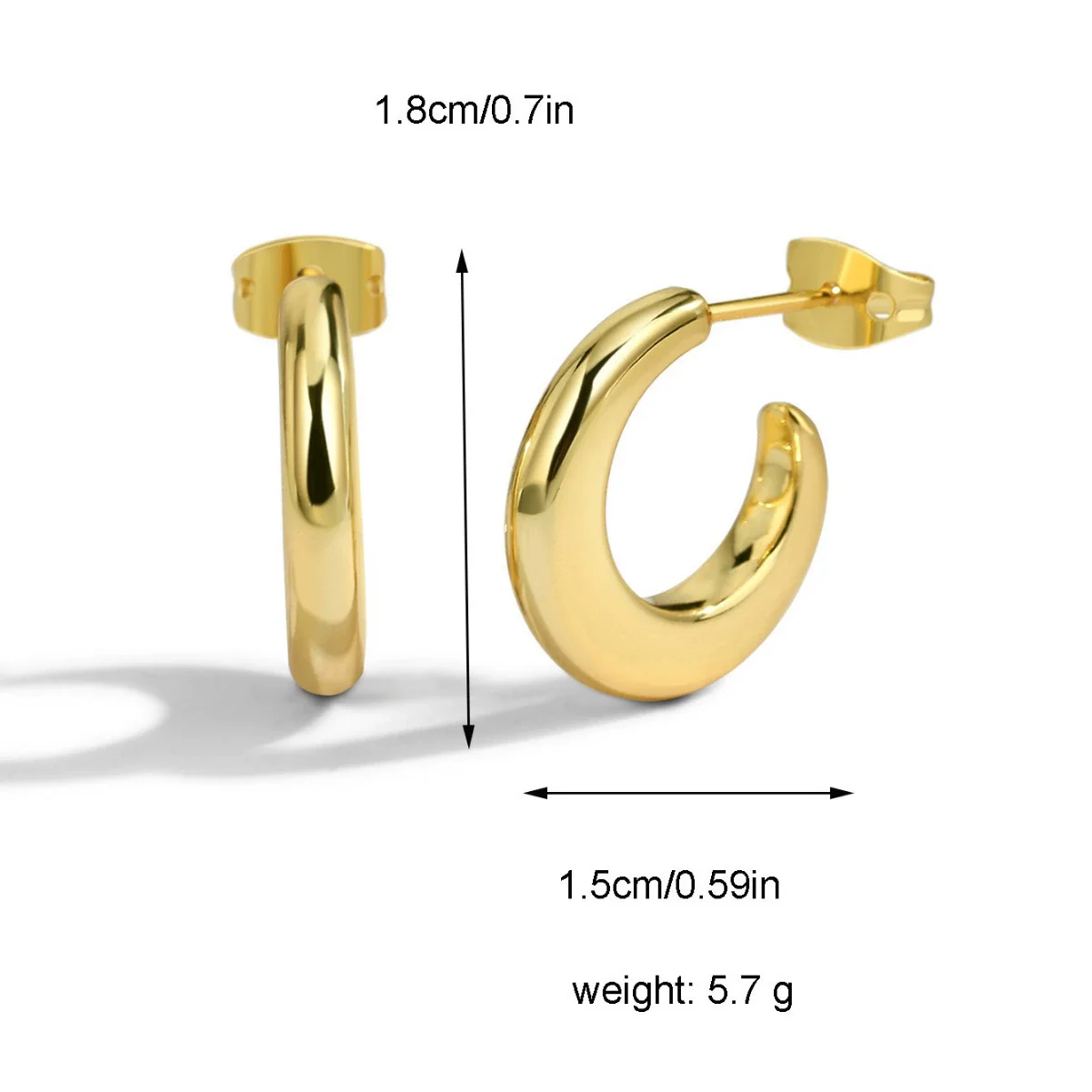 Wholesale Earrings Copper Geometric Electroplated Style For Women - Image 3