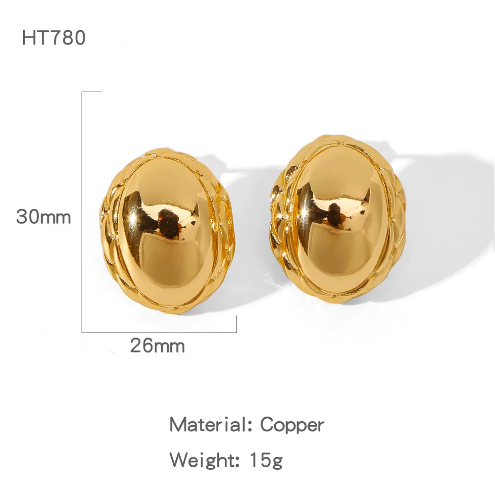 Wholesale Earrings Copper Geometric Style Electroplated For Women - Image 10