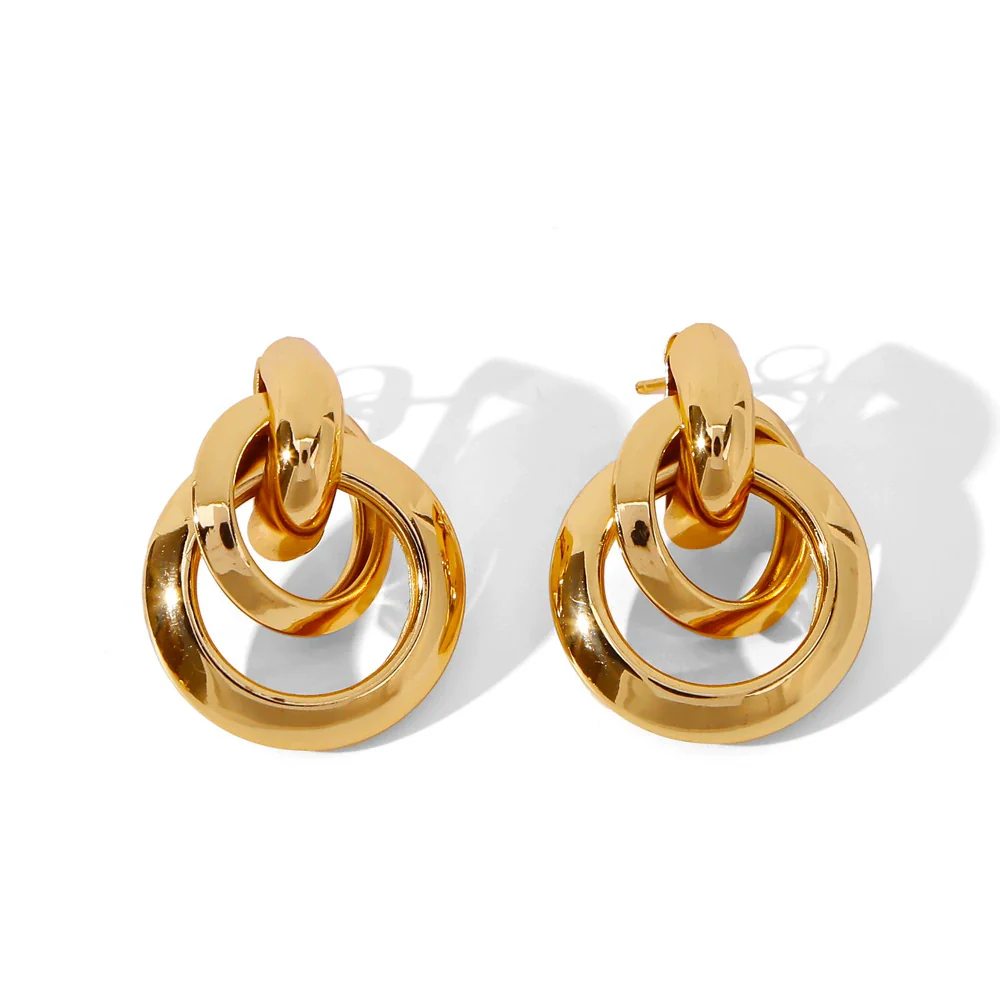 Wholesale Earrings Copper Geometric Style Electroplated For Women - Image 5