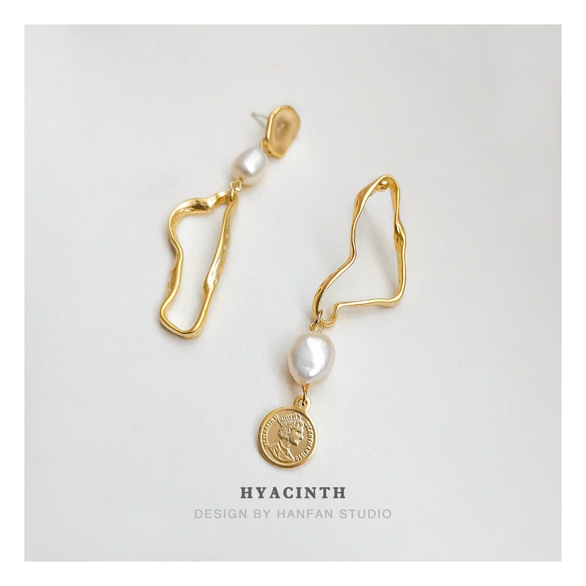 Wholesale Earrings Copper Material Geometric Style Real Gold Plated For Women - Image 3