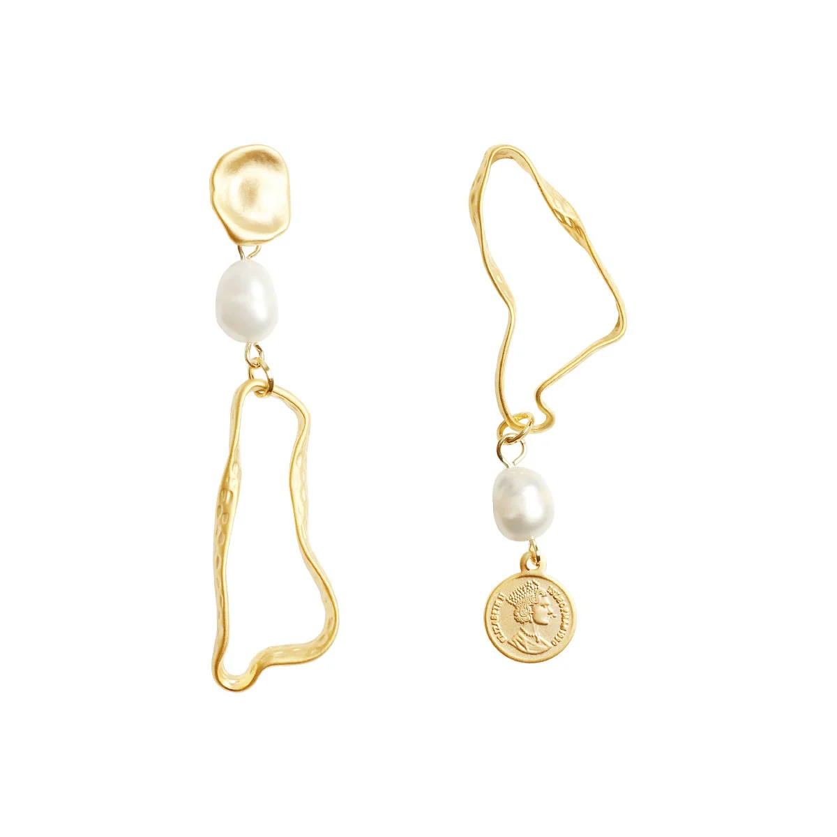 Wholesale Earrings Copper Material Geometric Style Real Gold Plated For Women - Image 5