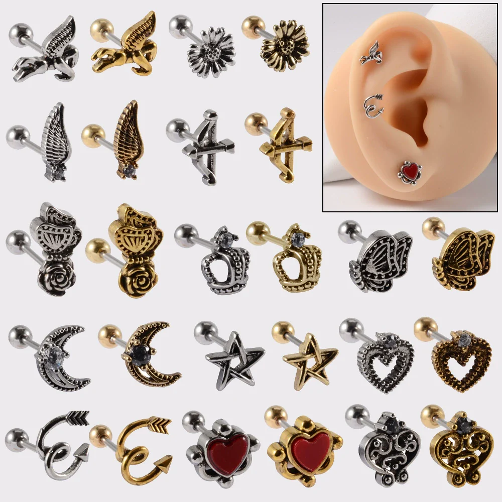 Wholesale Earrings Copper Silver Gold Heart Arrow Electroplating Style