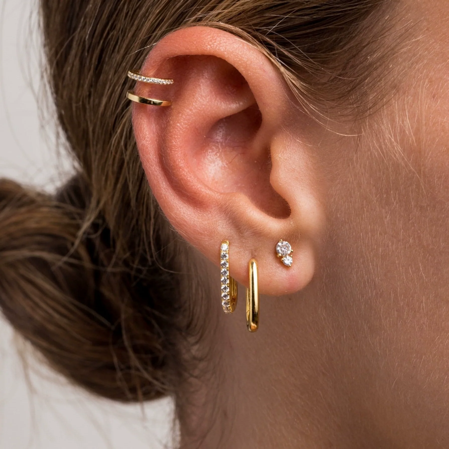 Wholesale Earrings Copper Zircon Geometric Style For Women - Image 12