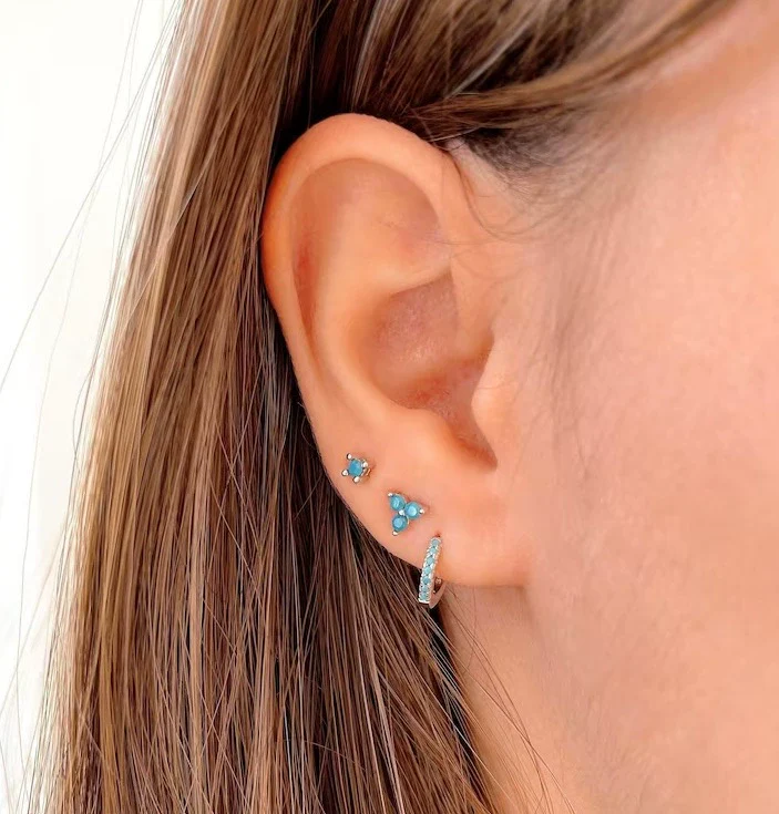 Wholesale Earrings Copper Zircon Geometric Style For Women - Image 16
