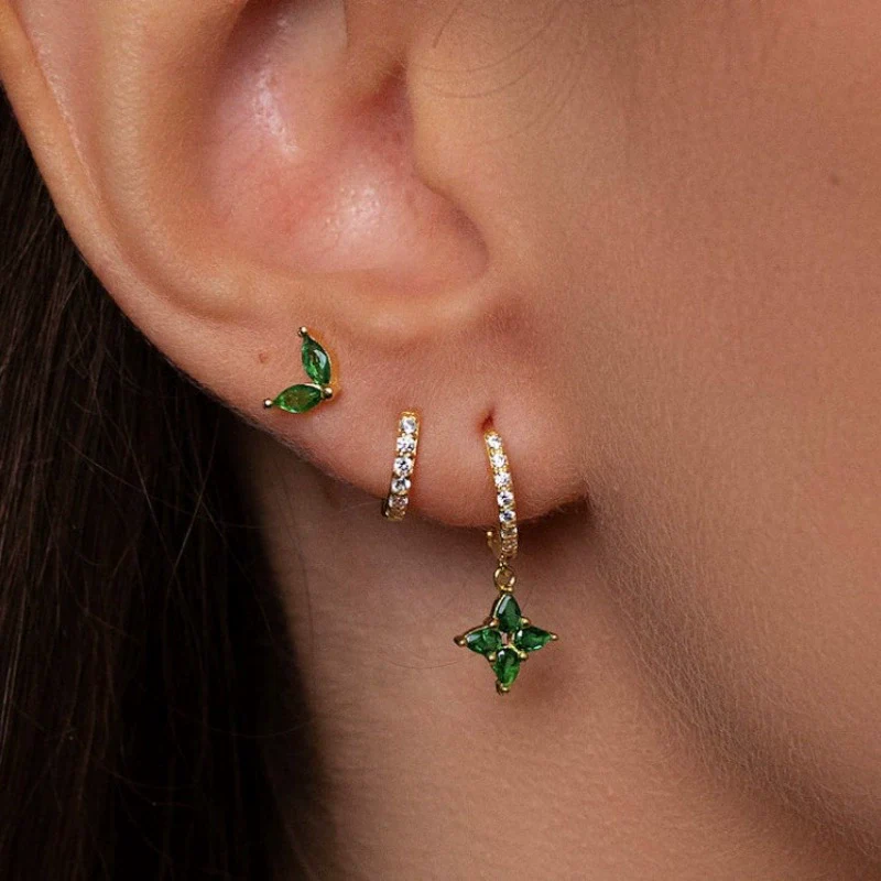 Wholesale Earrings Copper Zircon Geometric Style For Women - Image 9