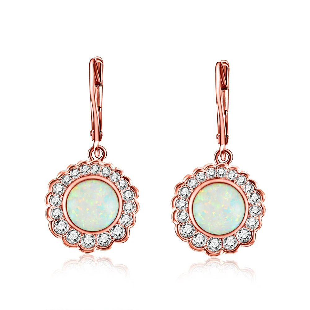 Wholesale Earrings Metal Opal Zircon Geometric Gold Plated - Image 7
