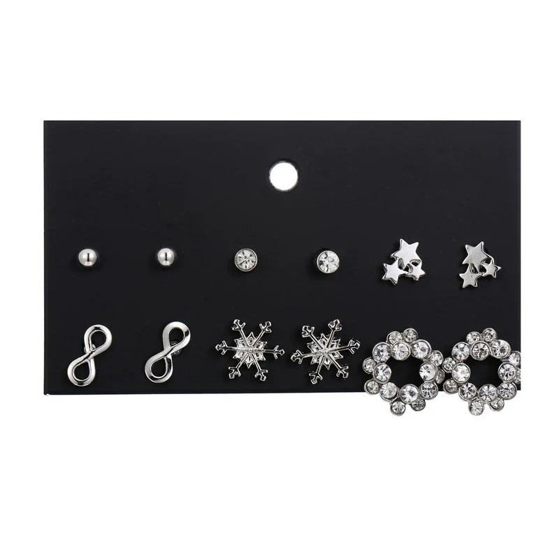 Wholesale Earrings Set Geometric Crystal Stainless Steel Microinlay - Image 11