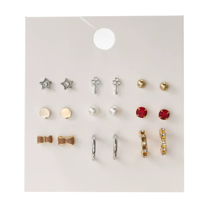 Wholesale Earrings Set Geometric Crystal Stainless Steel Microinlay - Image 14