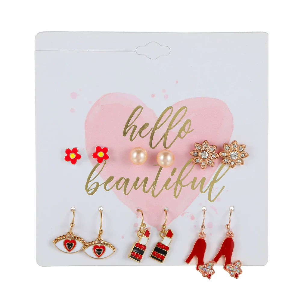 Wholesale Earrings Set Geometric Crystal Stainless Steel Microinlay - Image 15