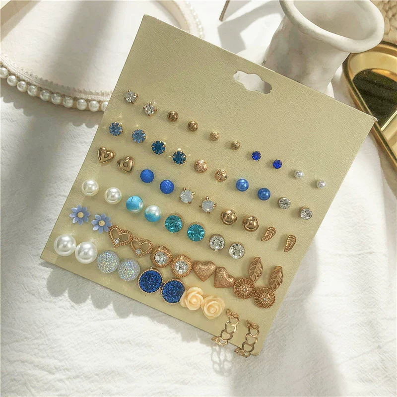 Wholesale Earrings Set Geometric Crystal Stainless Steel Microinlay - Image 4