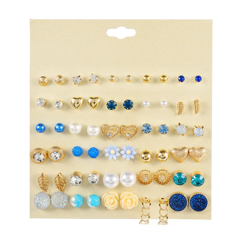 Wholesale Earrings Set Geometric Crystal Stainless Steel Microinlay - Image 6