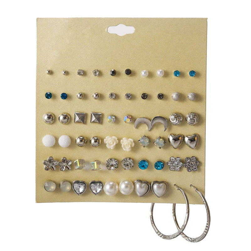 Wholesale Earrings Set Geometric Crystal Stainless Steel Microinlay - Image 7