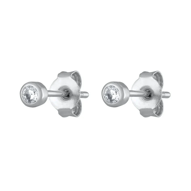 Wholesale Earrings Silver Needle Copper Gold Plated Geometric Inlaid Zircon Circle Shape - Image 5