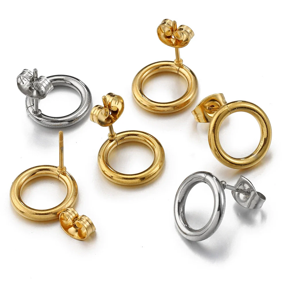 Wholesale Earrings Stainless Steel Geometric Vacuum Plated Handmade - Image 4