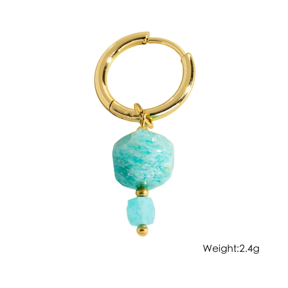 Wholesale Earrings Titanium Steel Geometric And Flower Pattern Electroplated With Original Design - Image 14