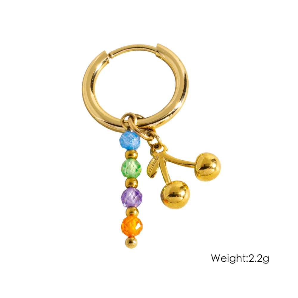 Wholesale Earrings Titanium Steel Geometric And Flower Pattern Electroplated With Original Design - Image 9