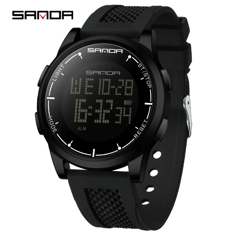 Wholesale Electronic Watch Zinc Alloy Case Silicone Strap High Hardness Mineral Tempered Glass Mirror Simple Luminous Waterproof Fashion Trendy For Students - Image 2