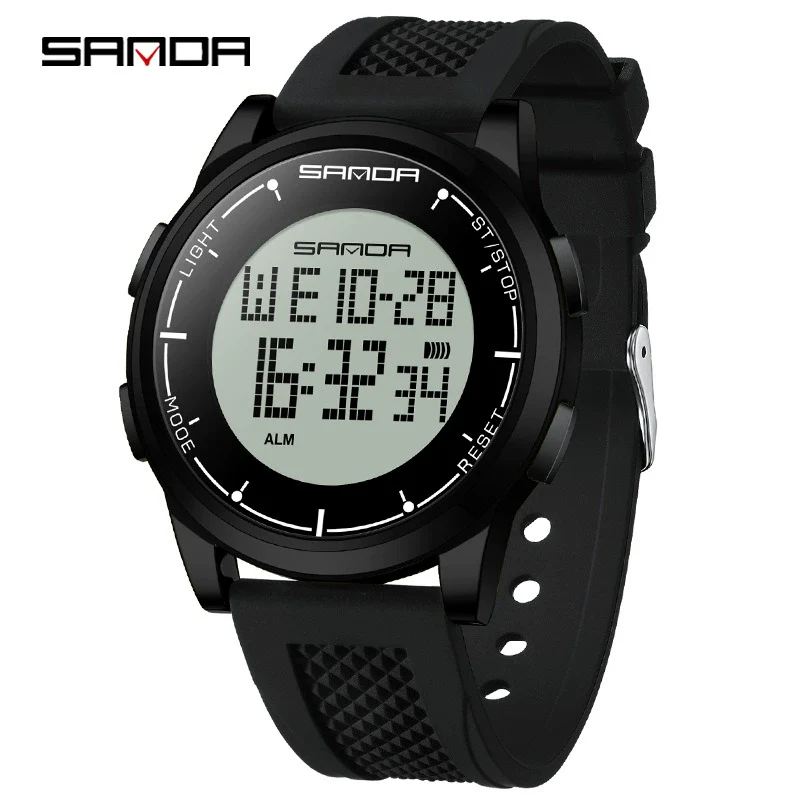 Wholesale Electronic Watch Zinc Alloy Case Silicone Strap High Hardness Mineral Tempered Glass Mirror Simple Luminous Waterproof Fashion Trendy For Students - Image 3