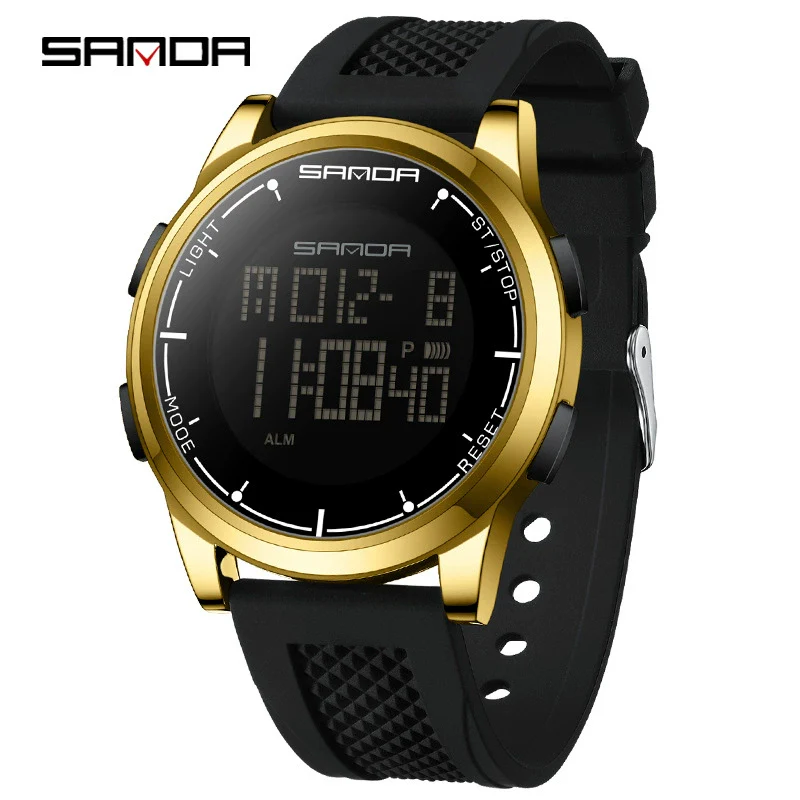 Wholesale Electronic Watch Zinc Alloy Case Silicone Strap High Hardness Mineral Tempered Glass Mirror Simple Luminous Waterproof Fashion Trendy For Students - Image 4
