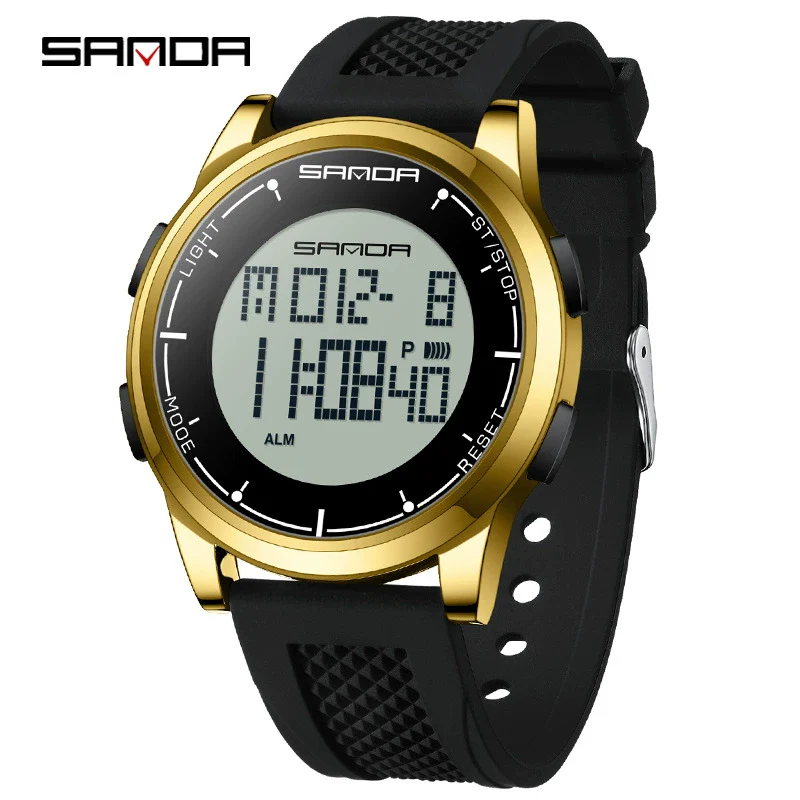Wholesale Electronic Watch Zinc Alloy Case Silicone Strap High Hardness Mineral Tempered Glass Mirror Simple Luminous Waterproof Fashion Trendy For Students - Image 5