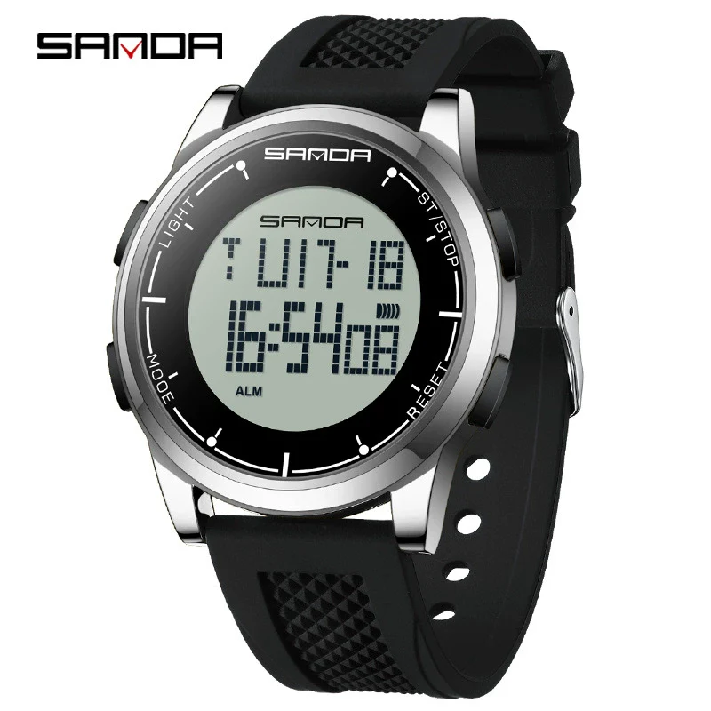 Wholesale Electronic Watch Zinc Alloy Case Silicone Strap High Hardness Mineral Tempered Glass Mirror Simple Luminous Waterproof Fashion Trendy For Students - Image 7
