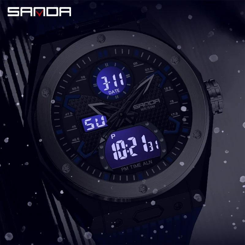 Wholesale Electronic Watch Zinc Alloy Case Tpu Strap Acrylic Mirror Round Sporty Style - Image 3