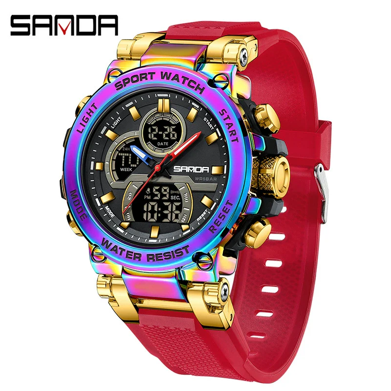 Wholesale Electronic Watch Zinc Alloyabs Case Acrylic Mirror Round Dial Men's Watch For Students With Multifunctional Luminous Waterproof Outdoor Sports And Casual Style - Image 21