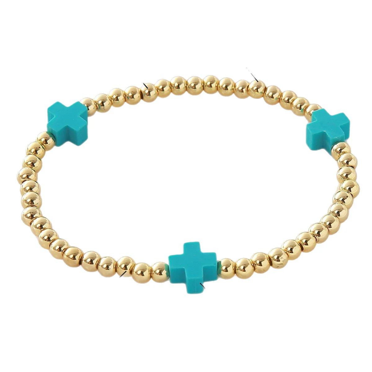 Wholesale Electroplated Copper Cross Bracelet For Women And Unisex Fashionable Simple And Versatile - Image 5