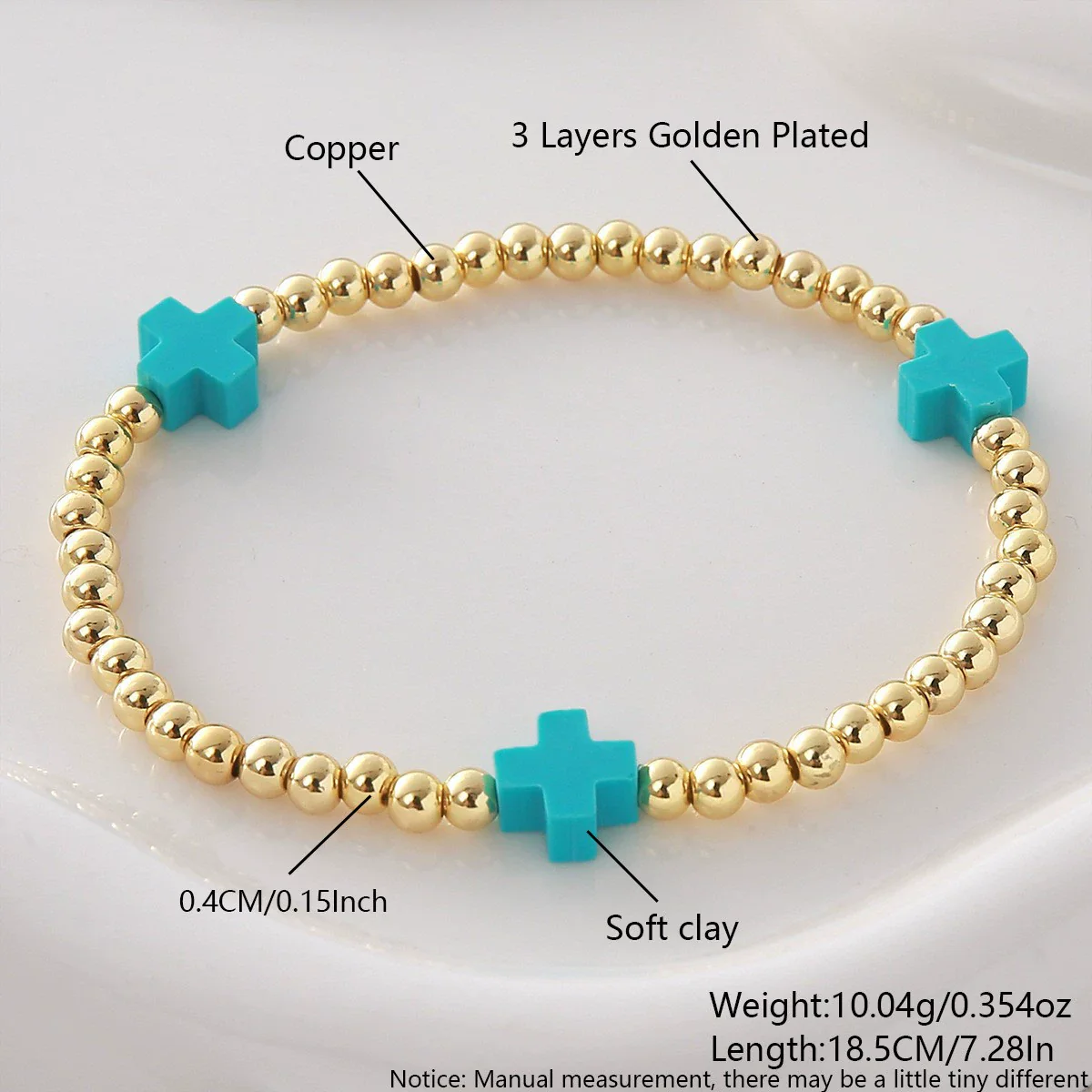 Wholesale Electroplated Copper Cross Bracelet For Women And Unisex Fashionable Simple And Versatile - Image 7