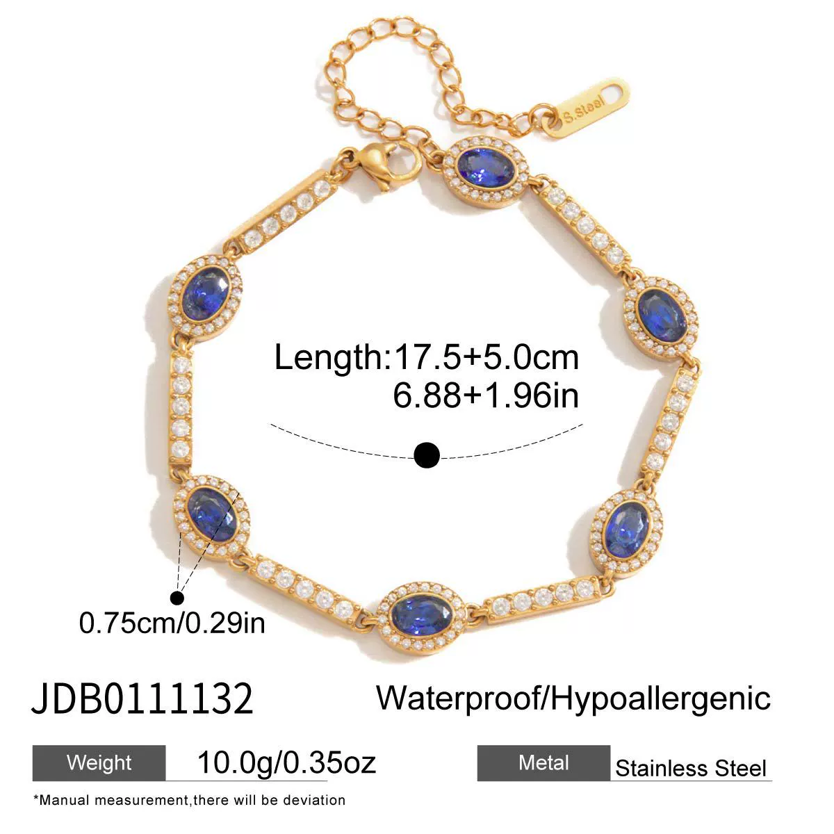 Wholesale Electroplated Geometric Heartshaped Stainless Steel Bracelet For Women - Image 10