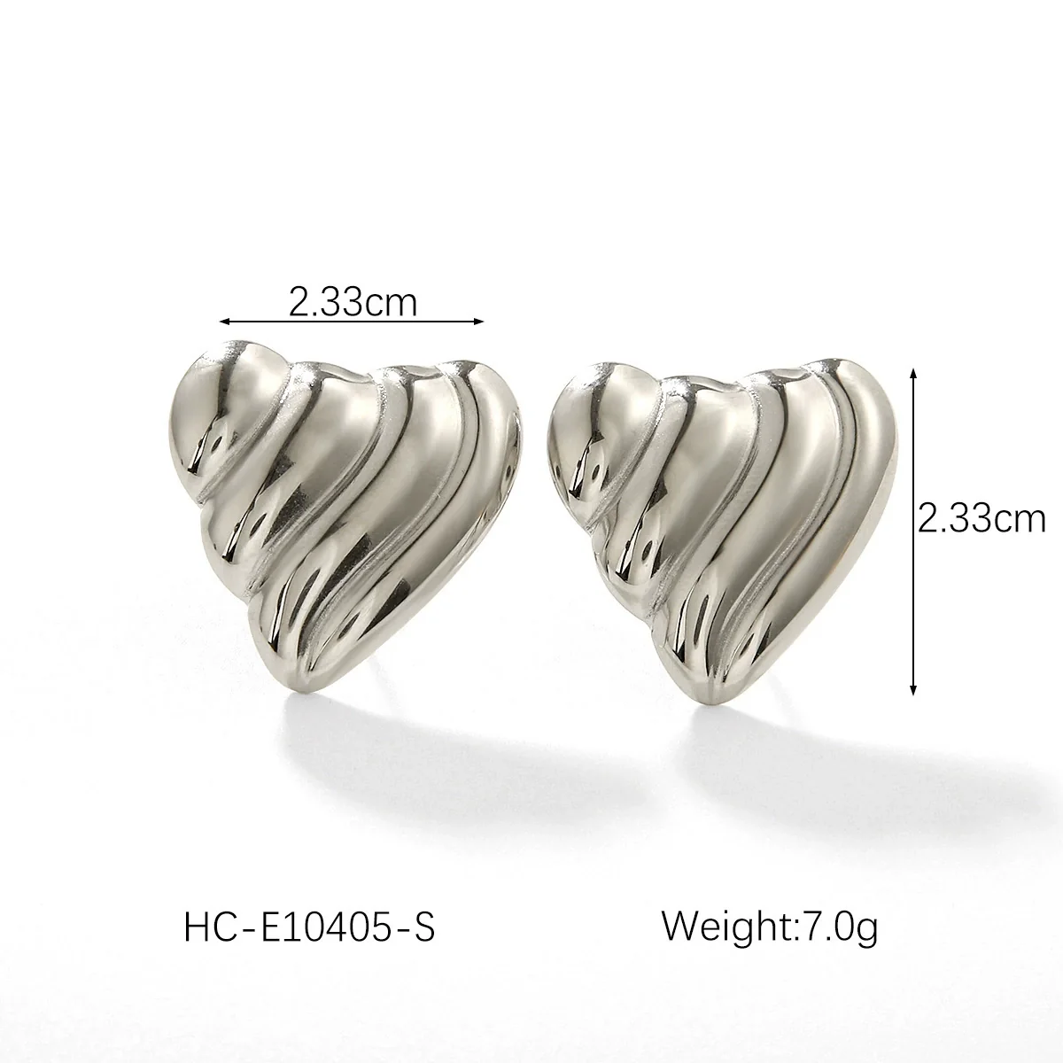 Wholesale Electroplated Geometric Heartshaped Stainless Steel Women's Earrings - Image 7