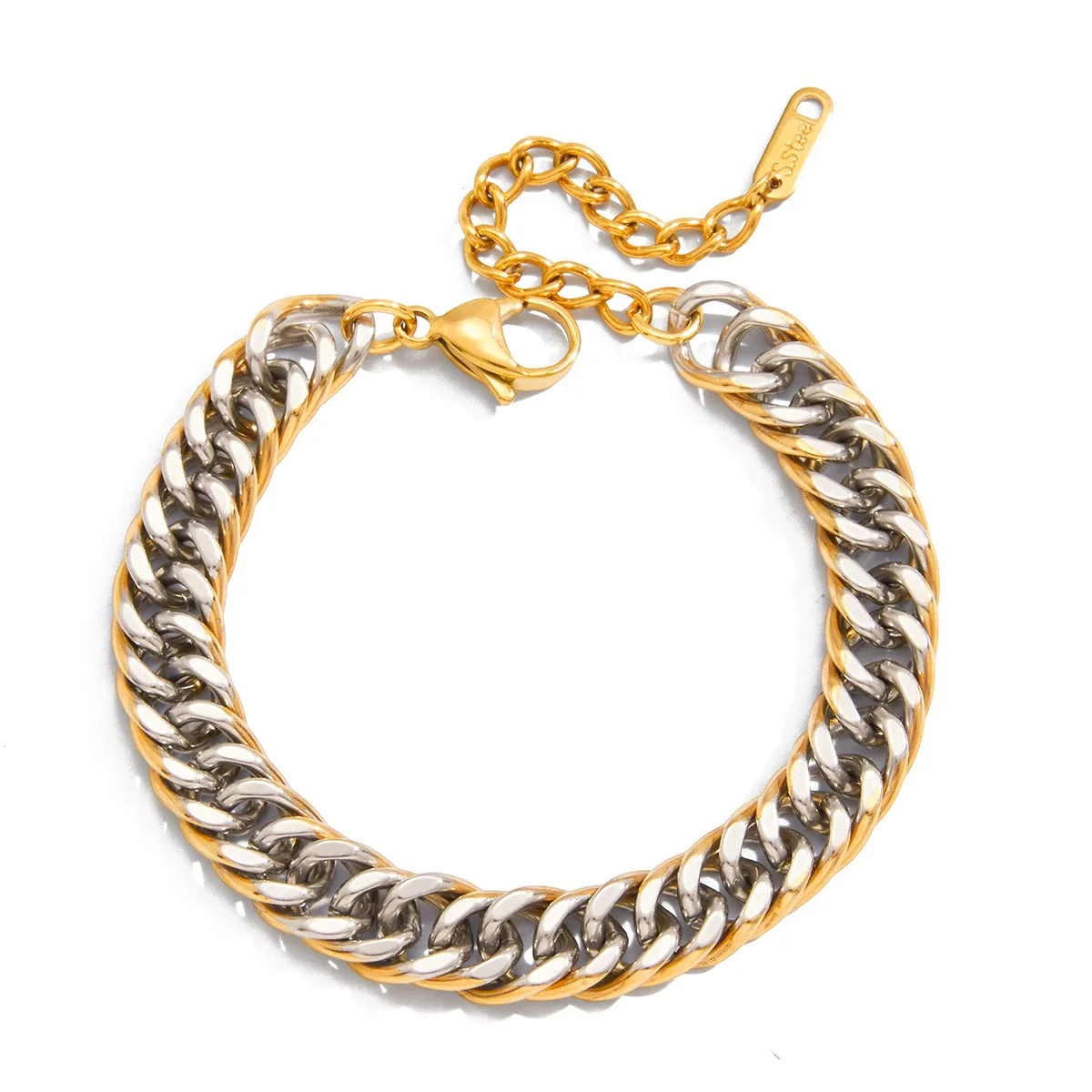 Wholesale Electroplated Geometric Stainless Steel Bracelet For Women - Image 5