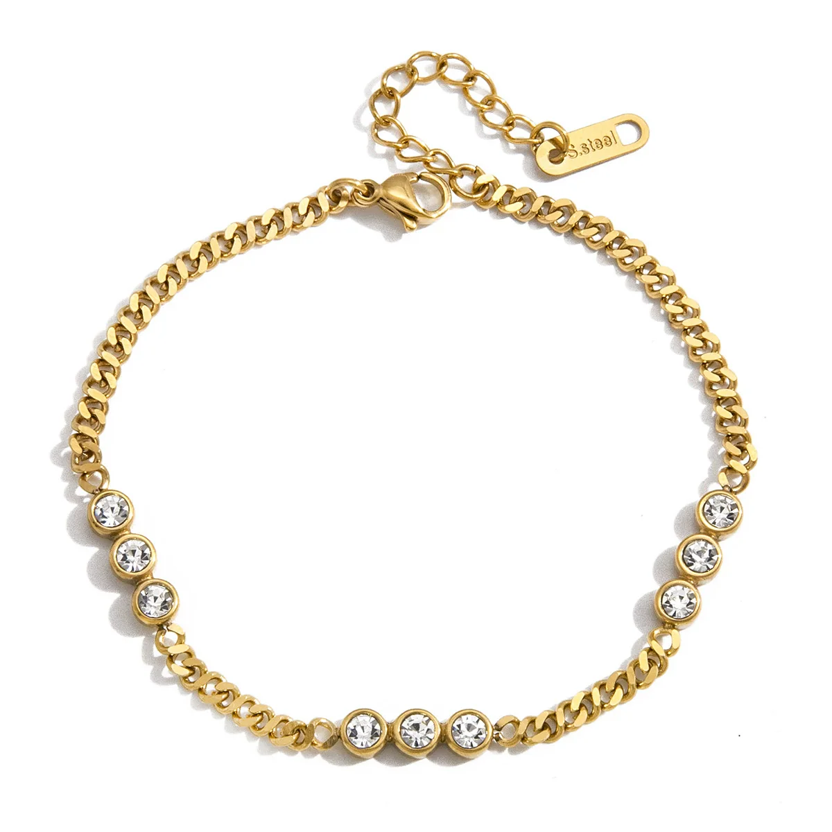 Wholesale Electroplated Geometric Stainless Steel Bracelet For Women - Image 5