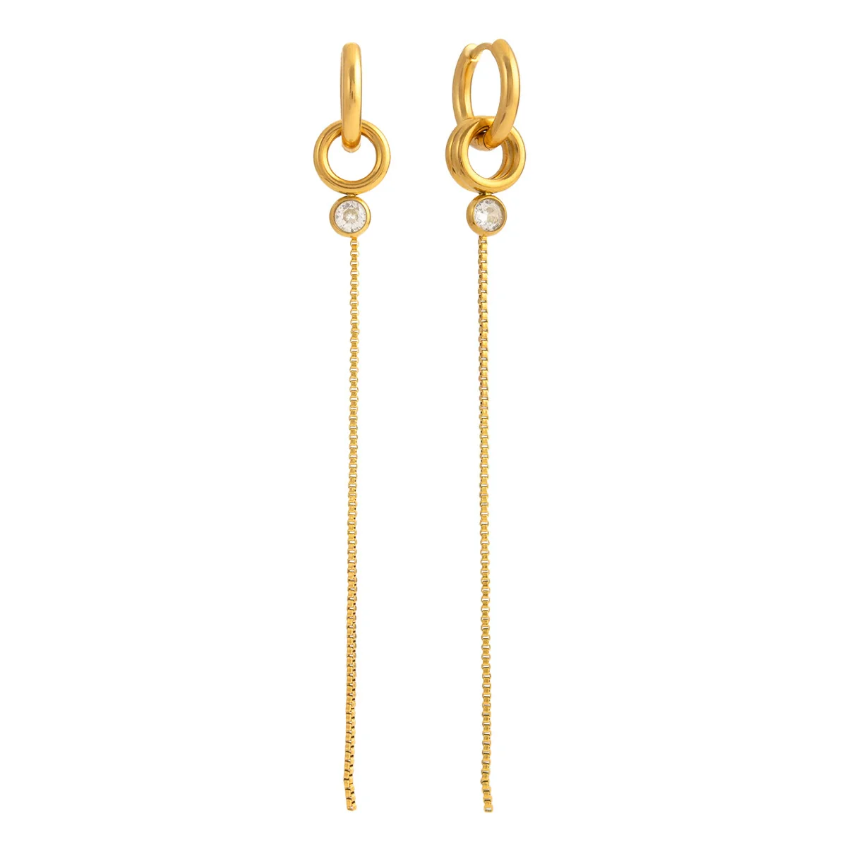 Wholesale Electroplated Geometric Stainless Steel Earrings For Women Modern Minimalist Style - Image 5